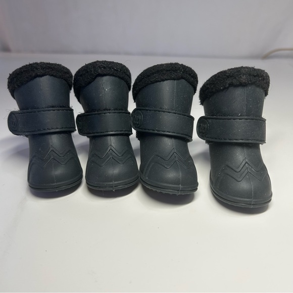 Canada Pooch Black Fleeced Lined Wellies Dog Boots. Size M - Picture 4 of 8